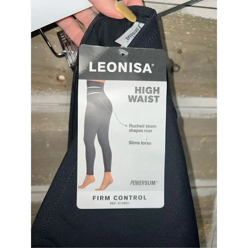 LEONISA NWT High-Waist Firm Control Compression Legging Black XL